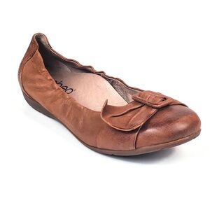 ABEO Tabitha Tan Leather Buckle Detail Arch Breathable Support Comfort Shoe 10